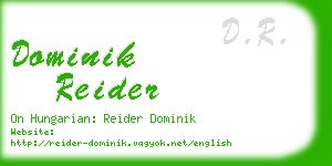 dominik reider business card